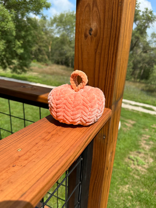 Pink Herringbone pumpkin